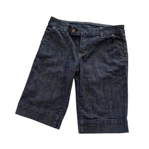 Citizens of Humanity Womens Y2K Blue Dark Wash Denim Bermuda Jean Shorts Size 28